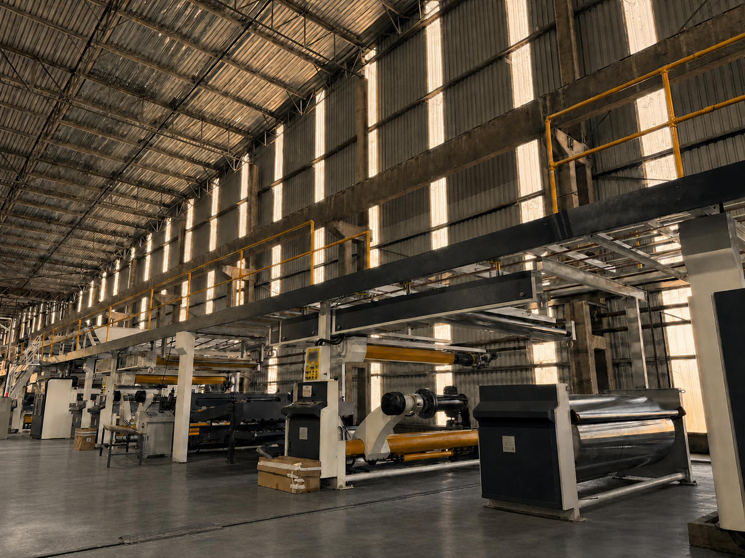 VOLIF corrugated packaging production machinery inside the Isithebe factory